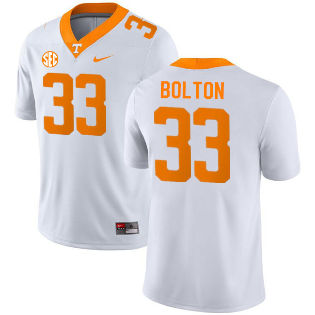 Men #33 Ben Bolton Tennessee Volunteers College Football Jerseys Stitched-White